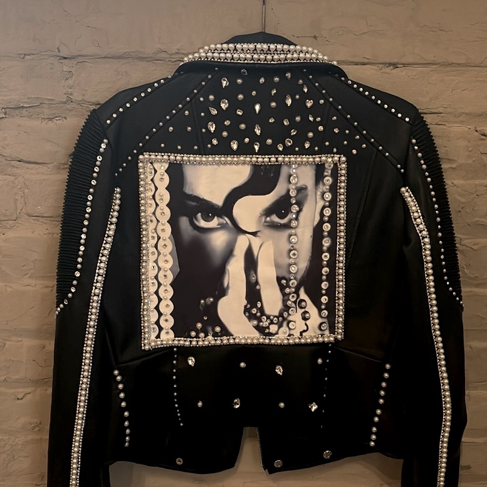 Custom design faux leather jacket